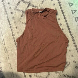 Verdusa Casual High Neck Sleeveless Solid Crop Halter Tank Top NWT Size L